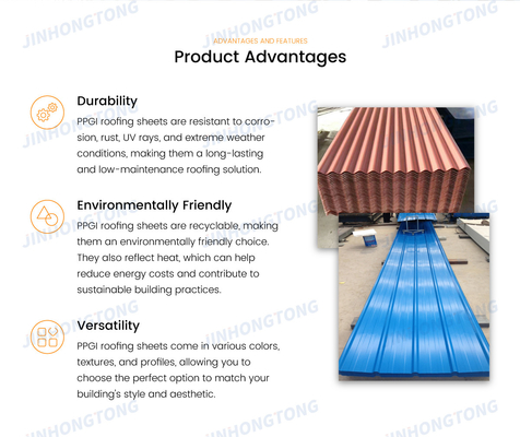 SGCC/CGCC/DX51D Z/Q195-Q345 CGI de color revestido corrugado/ondulado de hierro/acero galvanizado