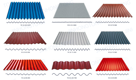 Muestra de PPGI CGI de color revestido corrugado / ondulado galvanizado de hierro / acero cubierta / azulejos para dentro de su presupuesto