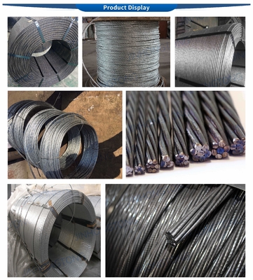 Cables de alambre de alta tracción no aleación para la construcción con alambre de alambre de alambre de acero pretenso