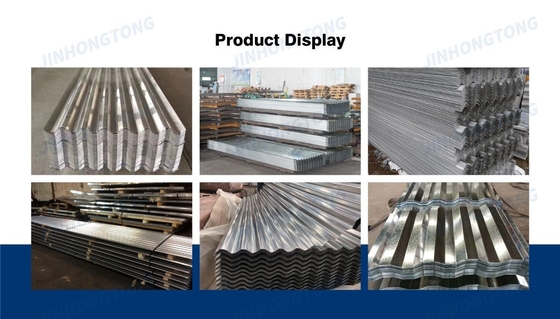 Hoja de techo de acero galvanizado corrugado CGI revestida con zinc en caliente para azulejos 0,5-0,8 mm RAL Dureza de color estándar