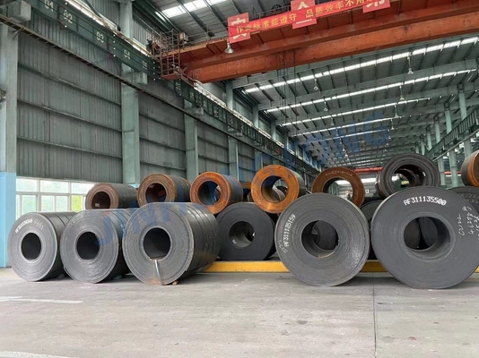 HRC Q215 S235jr HRC bobinas de acero al carbono laminadas en caliente S235jr Certificado de tira de acero al carbono