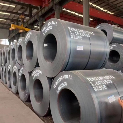 Hoja de acero de aleación laminada en caliente A36 A572 Gr 50 encurtida y engrasada con bajo contenido de carbono Negro Ss400b Servicio de procesamiento de bobinas Decoiling