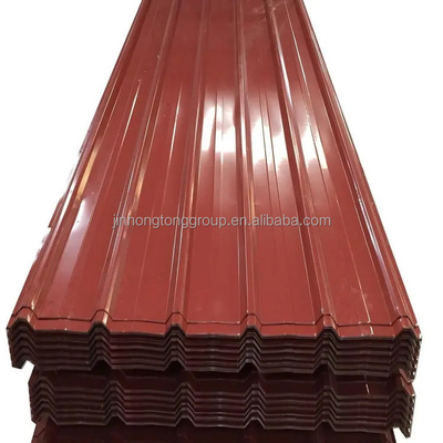 32 Gauge Rojo de color galvanizado de color revestido de acero de la cubierta de la hoja para el derrame de dureza y tolerancia media