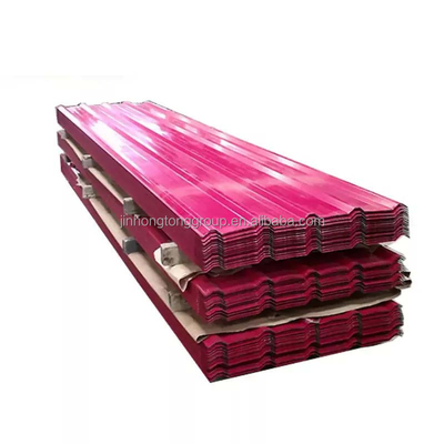 2001-3600mm Larga hoja de techo recubierta de color vino rojo en Filipinas Ppgi hoja corrugada para construcción avanzada