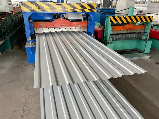 4*8 Hoja de techo de acero corrugado Galvalume Z30 a 275 g de zinc de aluminio recubierto con ASTM estándar y dureza media