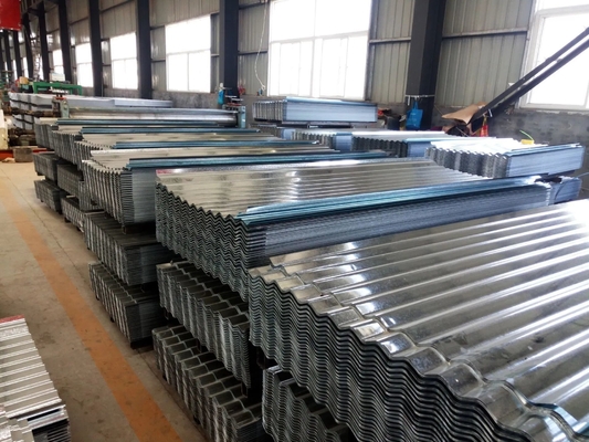 Estándar ASTM 0.12-0.8mm espesor Material de construcción personalización Dx51d Dx52d Dx53d Galvanizado Galvalume Aluminio cubierta corrugada