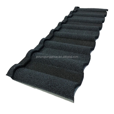 Diseño contemporáneo estilo de 0,25 mm de piedra revestida de acero azulejos de techo de metal azulejos de techo plano para los requisitos del cliente