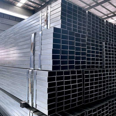 Tubo rectangular estructural de acero al carbono con 100-800 g de espesor de capa revestida galvanizada por inmersión en caliente