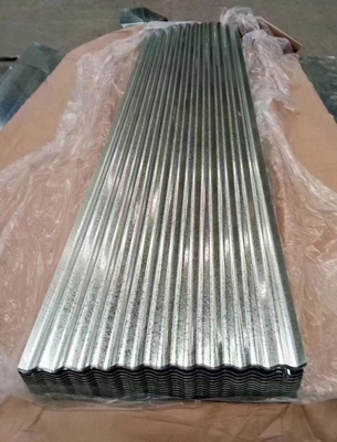 Tolerancia ± 1% ISO9001 Certificado 0,14-0,22 mm Placa de acero corrugado galvanizado para techos metálicos