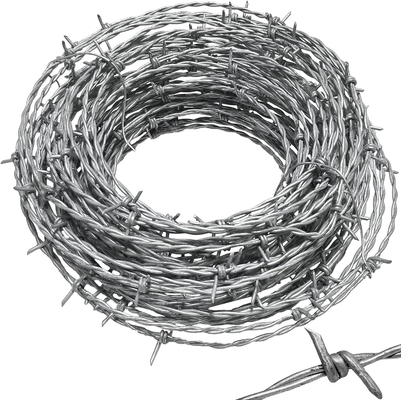 Rollo de alambre galvanizado de barba galvanizada 50 kg alambre de púas para afeitar tipo afeitador único y certificado BSCI