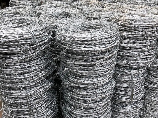 Arame de alambre de púas galvanizado con una sola navaja de 500 metros de largo