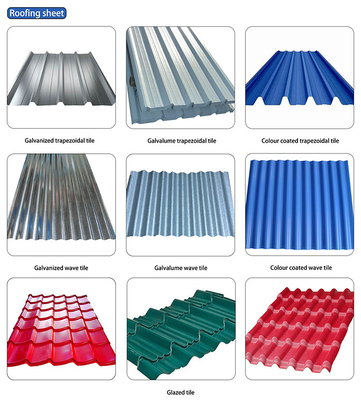 Servicio de procesamiento de desenrollamiento 1800-2000 mm de longitud de la hoja de techo de hierro galvanizado prepintado para material de construcción de metal