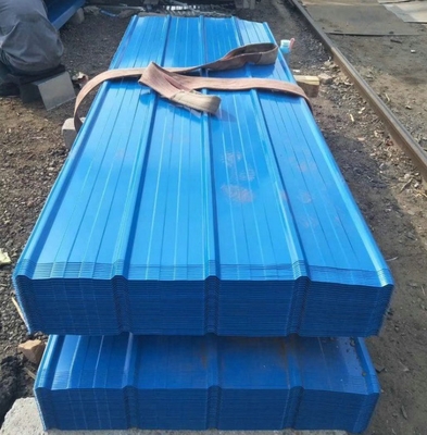 600-1250 mm de ancho de alta resistencia galvanizado corrugado de color de la hoja de techo de metal DX51D PPGI hoja de color de zinc revestido de acero placa de techo