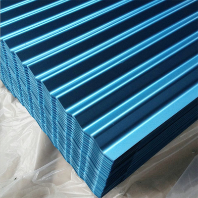 600-1250 mm de ancho de alta resistencia galvanizado corrugado de color de la hoja de techo de metal DX51D PPGI hoja de color de zinc revestido de acero placa de techo