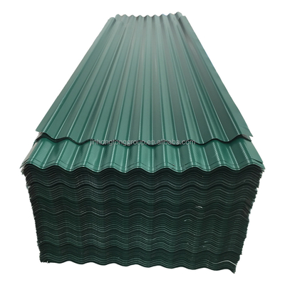 SGCC Mediano duro corrugado de color galvanizado DX51D DX52D 0.5MM 0.8MM Verde PPGI Hoja de techo para sus requisitos