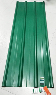 SGCC Mediano duro corrugado de color galvanizado DX51D DX52D 0.5MM 0.8MM Verde PPGI Hoja de techo para sus requisitos