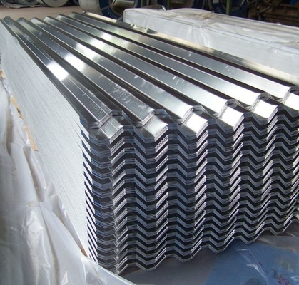 Hoja de techo revestida con zinc galvanizado 20g 40g Resistencia a la corrosión Fuerte Espesor 0,12-1,0mm Acero Hierro Gi corrugado