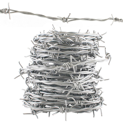 1.4mm-2.6mm Tamaño del alambre de hierro galvanizado de alambre de púas para requisitos personalizados
