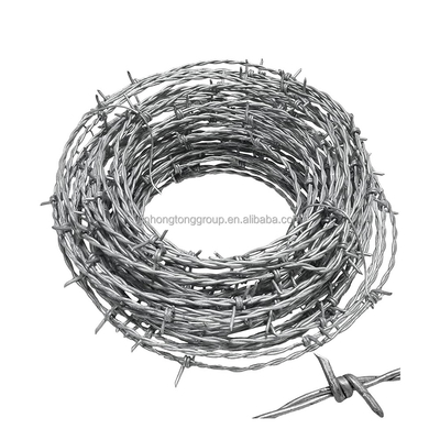 1.4mm-2.6mm Tamaño del alambre de hierro galvanizado de alambre de púas para requisitos personalizados