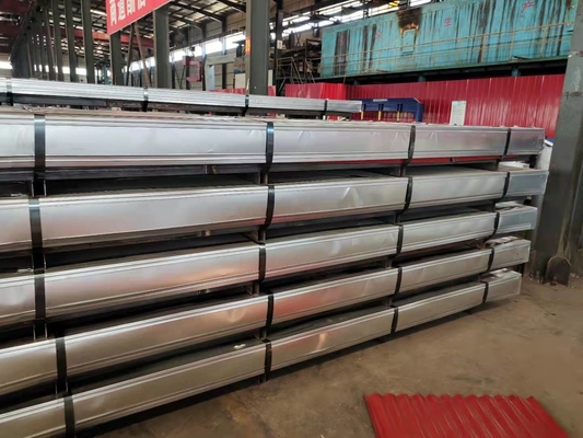 Hoja de techo de hierro de zinc galvanizado de aluminio de calibre 28 Gi Hoja de techo de acero corrugado de grado de metal bobina de acero galvanizado