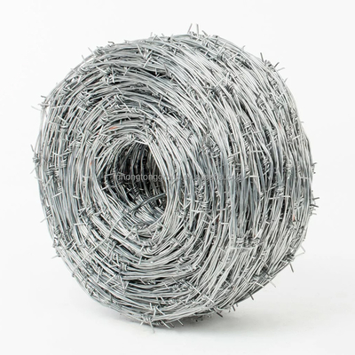 Cables de alambre de púas galvanizados y sumergidos en caliente para cercas de seguridad de malla de 12,5 calibre 18 calibre PVC