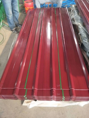 Plata de acero corrugado de techo prepintado galvanizado en caliente Ral 3003 3013 3020 3028 de color para los requisitos del cliente