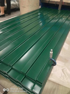 Zinc galvanizado color azulejos de techo de acero corrugado PPGI hoja recubierta para la construcción a 0,2 4 mm de espesor ASTM estándar