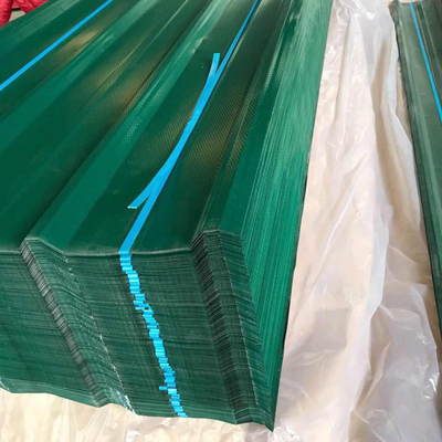 Zinc galvanizado color azulejos de techo de acero corrugado PPGI hoja recubierta para la construcción a 0,2 4 mm de espesor ASTM estándar