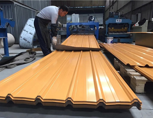 SGCC/CGCC/DX51D Z/Q195-Q345 PPGI bobina de acero recubierta de color hoja de acero prepintada GI GL materiales de construcción PPGI onda