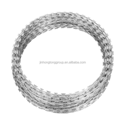 500 mm de diámetro serpente de alambre de afeitar de hierro alambre de Concertina tipo de afeitar de cruz de afeitar antiascenso cuchilla alambre de púas 304 de acero inoxidable