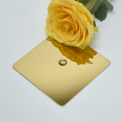 PVD Revestimiento Espejo Color Dorado Revestido de Acero inoxidable de la hoja decorativa 310S 410 430 304 SS Placa para la decoración interior