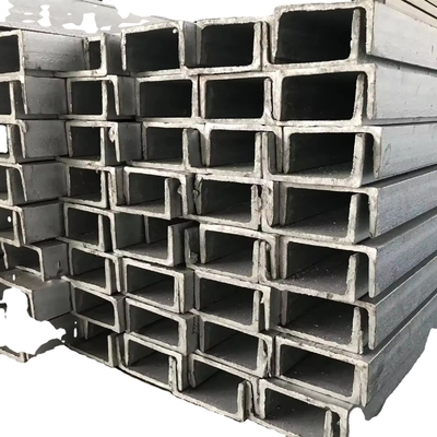 Profiles de acero laminados en caliente con vigas U Q235/Q345/SS400/ST37-2/ST52/Q420/Q460/S235JR/S275JR/S355JR para soporte estructural