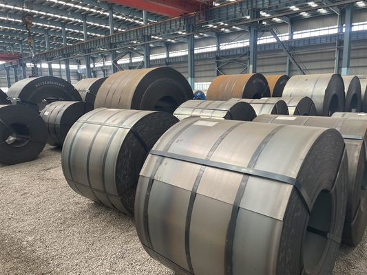 Q195 Q215 Q235 Q255 Q275 Q355 Ss400 Bobina laminada a caliente de acero al carbono con paso de piel y estándar BS EN GB AiSi ASTM DIN JIS