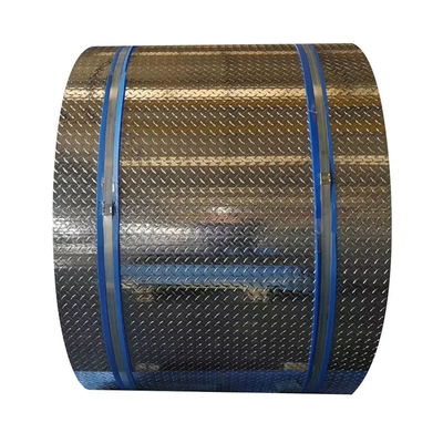 Hecho en China 3003 aleación de aluminio de cinco barras placa cuadriculada T3 T4 T5 bobina de control de aluminio para el piso de los ascensores