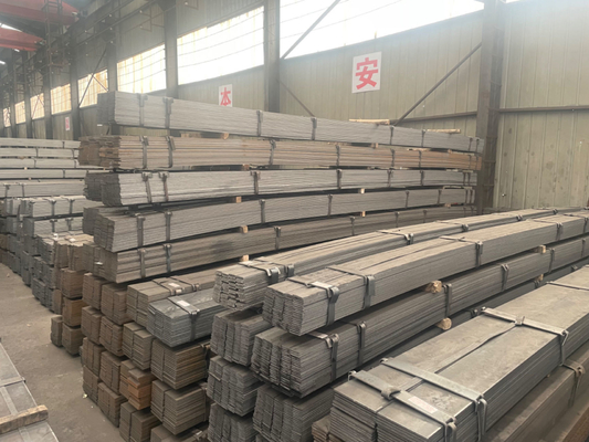 barra plana de acero suave Q195 Q235 Q345 ss400 s45c a36 s235jr 4130 1020 barra plana de acero utilizada para la construcción