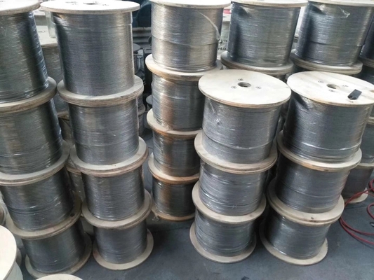 Precio razonable 1/8 Cable de acero inoxidable negro recocido 7*7 alambre de acero inoxidable