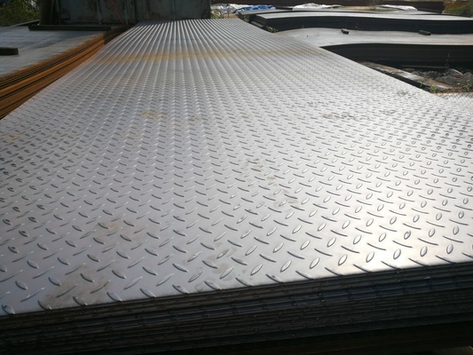 Buen precio SS400 Q235 Q345 Acero al carbono Patrón de lágrima de gota Placa cuadrada Galvanizado Placa cuadrada / Hojas hojas de placa cuadrada