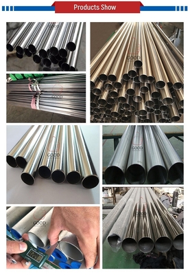 Fábrica de acero inoxidable SUS 316l 201 304 ss Tubo de acero de diferentes espesores Tubo de acero inoxidable sin costura soldado