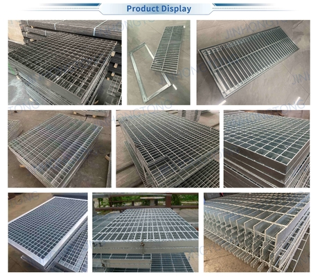 Rejas de metal galvanizado soldado Pasarela de pisos de plataformas industriales Rejas de acero 25x3 Rejas de barras galvanizadas