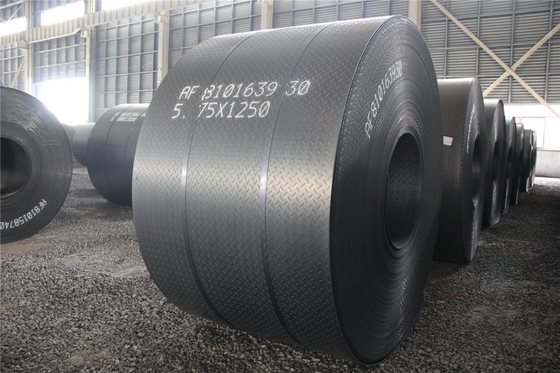 Precio ASTM A36 laminado en caliente S235jr A283 A387 Ms Mild 3mm 7mm 9mm patrón a cuadros placa de acero de bobina de la hoja