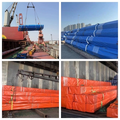 Tubo de acero galvanizado de alta calidad tubo de acero galvanizado en caliente tubo de acero galvanizado cuadrado galvanizado para puertos de automóviles