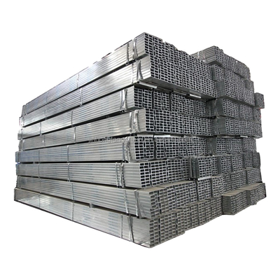 Tubos cuadrados 50x50 mm Tubo de hierro rectangular negro de 1,8 mm de espesor Tubos cuadrados galvanizados sumergidos en caliente