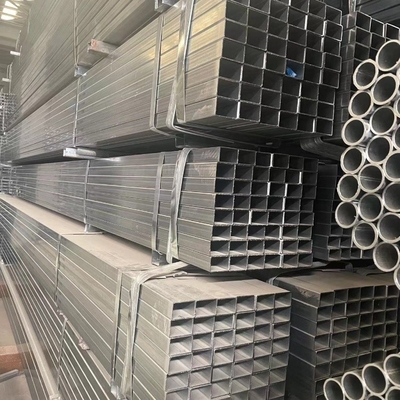 Estándar ASTM St37 Tubo cuadrado hueco de 2,5 pulgadas Tubos de acero galvanizados en caliente Tubo cuadrado galvanizado con soldadura y sin costura