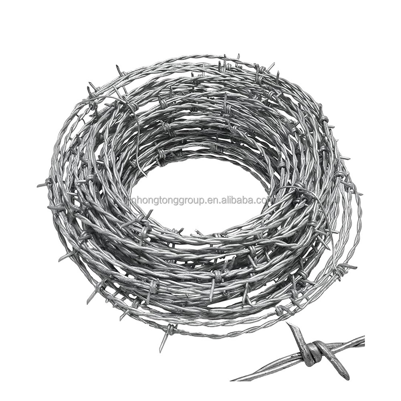 17 años de experiencia 12 Cables de calibre galvanizado por inmersión en caliente cuerda de espinas alambre de púas para proyectos de seguridad