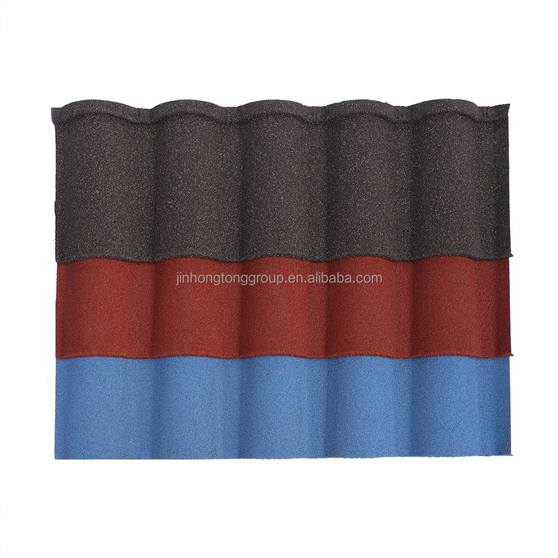 1340*420mm AZ anti-corrosión 150g Tejas de metal recubiertas de piedra con colores personalizados fabricados