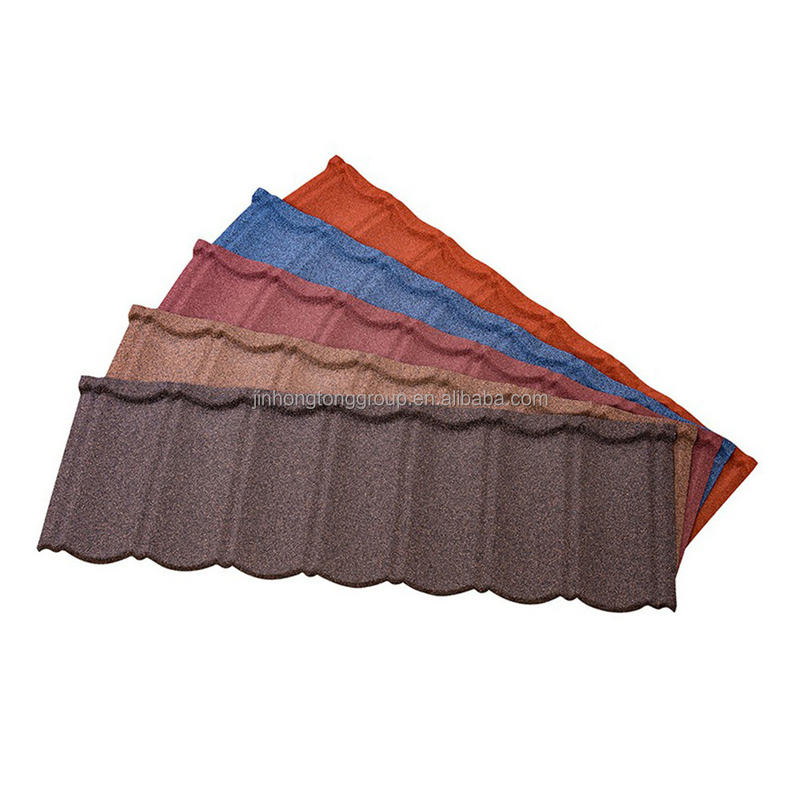 Material de construcción de diseño moderno Techo revestido con tejas de piedra de 0,4 mm Techo de tejas metálicas interconectadas Techo de tejas de tejas de tejas en colores personalizados