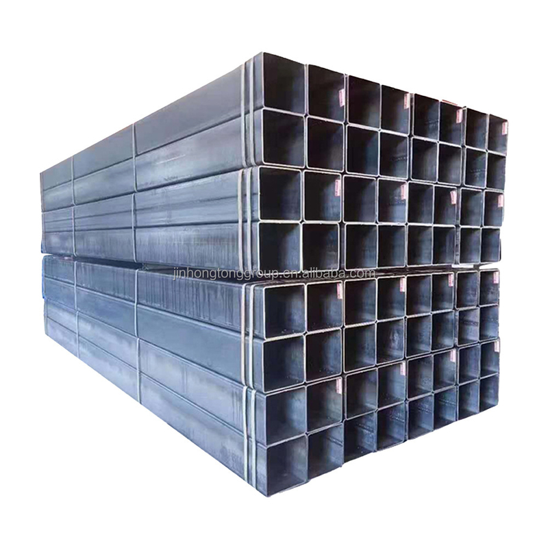 Forma de sección rectangular galvanizado en caliente SHS 40x40 tubo cuadrado tubo de acero corrugado con tapa de tubo de plástico