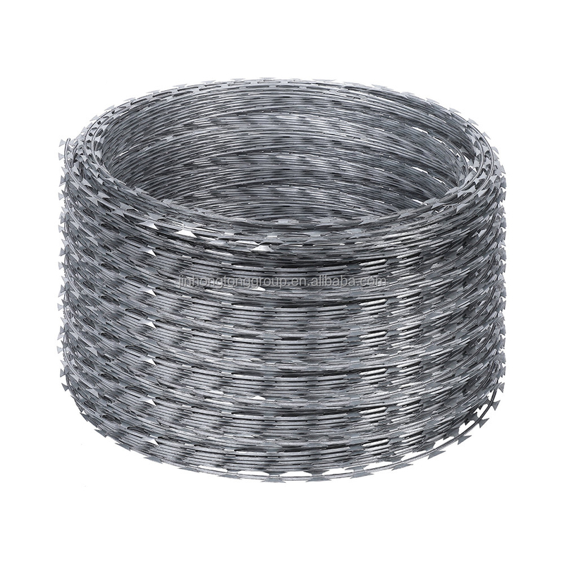 Acero electro galvanizado Bto-22 Cbt-60 Cbt-65 Concertina alambre de púas de afeitar para la agricultura / animales 200m 300m 400m 500m