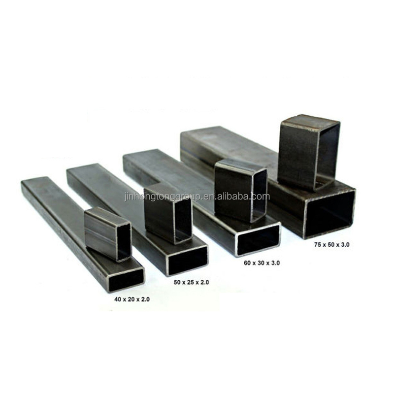Servicio de procesamiento Doblaje de metal soldado de carbono ligero MS ERW hierro negro sección hueca de acero rectangular y cuadrado