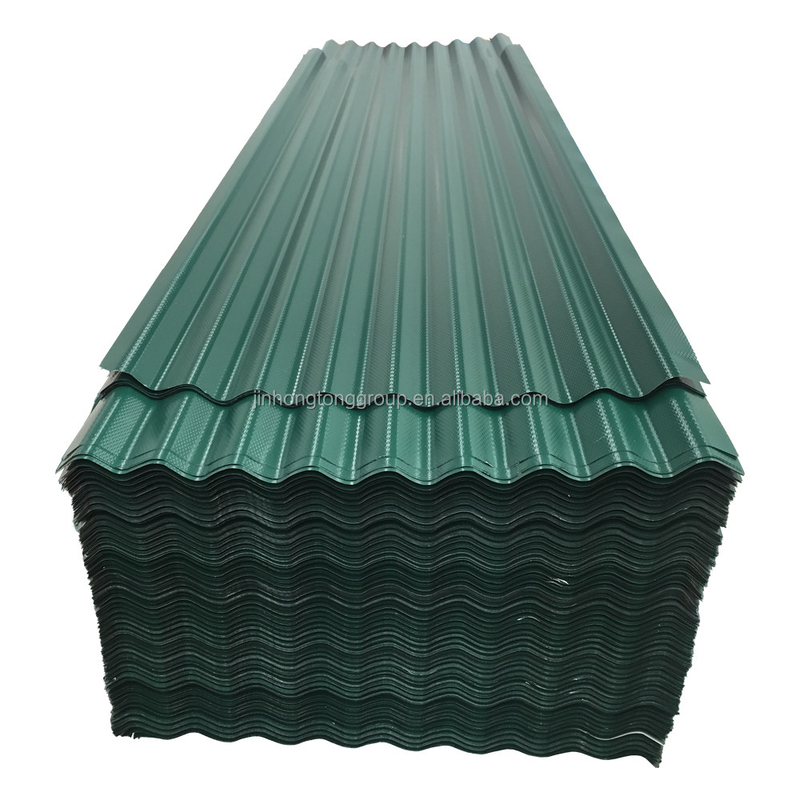 SGCC Mediano duro corrugado de color galvanizado DX51D DX52D 0.5MM 0.8MM Verde PPGI Hoja de techo para sus requisitos